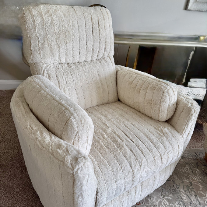 Charlton Home® 40″ Wide Power Swivel Recliner with USB Charging